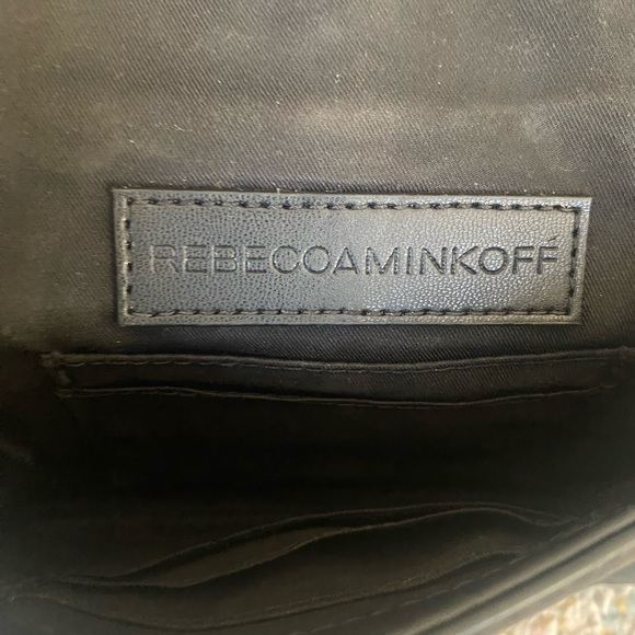 Rebecca Minkoff Chevron Quilted Small Black Crossbody with Gold Chain - Picture 6 of 6